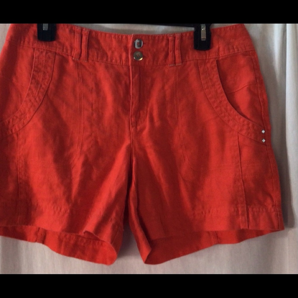 I.N.C. From Macy’s Orange Linen shorts size 2